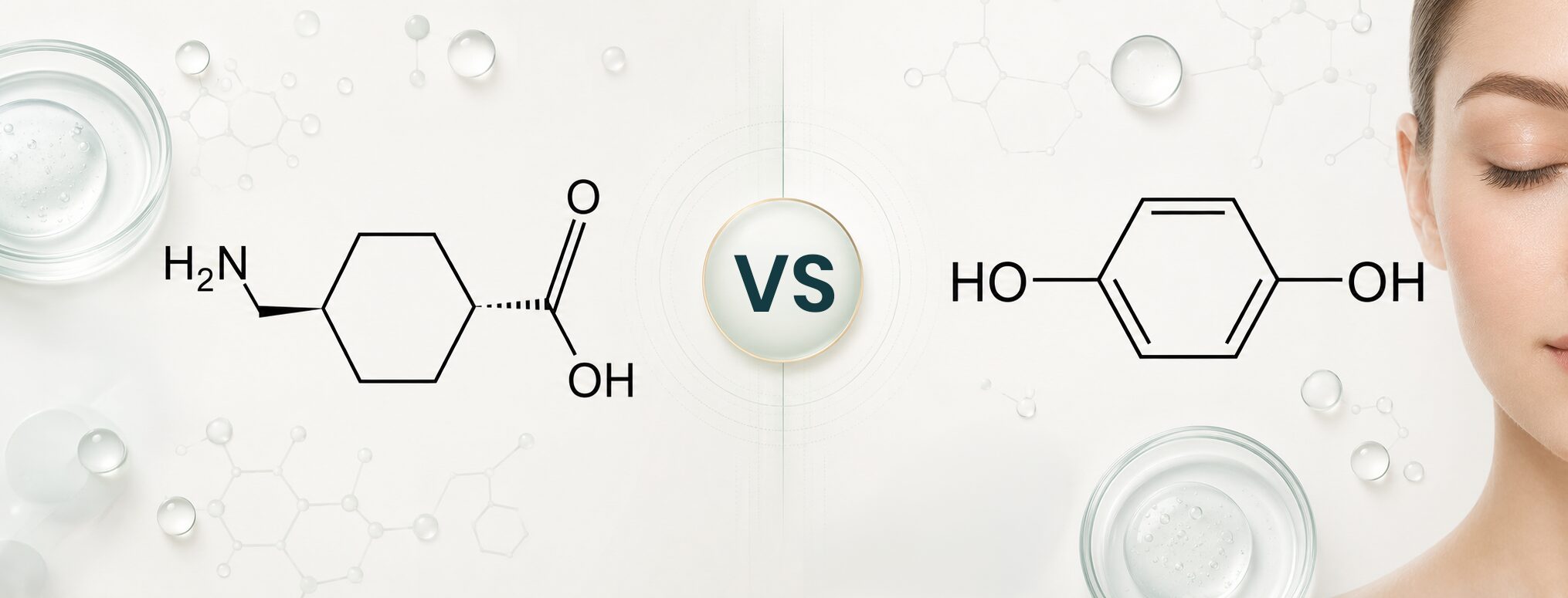 Acido tranexamico o idrochinone per le macchie viso. Confronto controindicazioni uso