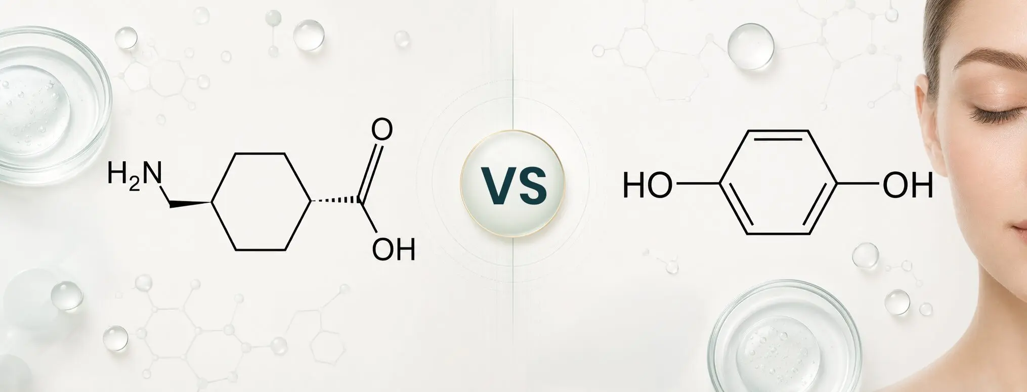 Acido tranexamico o idrochinone per le macchie viso. Confronto controindicazioni uso Acido tranexamico o idrochinone per le macchie viso. Confronto controindicazioni uso